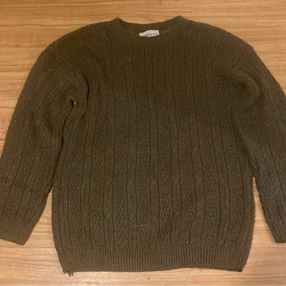 Classic Olive Crewneck Sweater